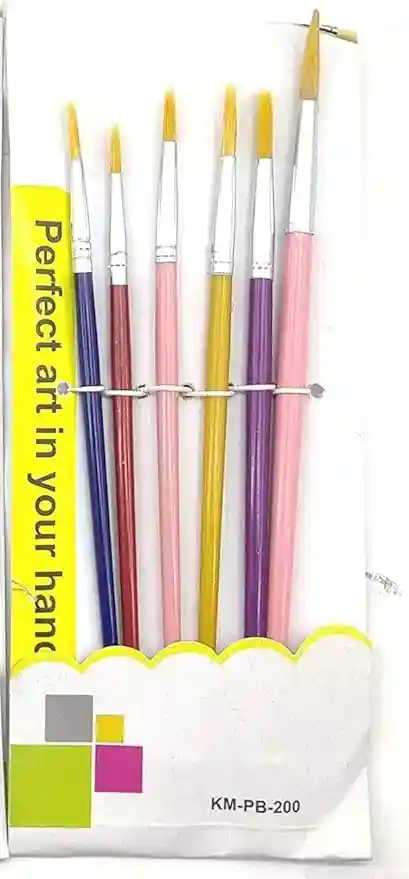  Eclet 6 Pcs Different Size Paint Brush Set (Round) B